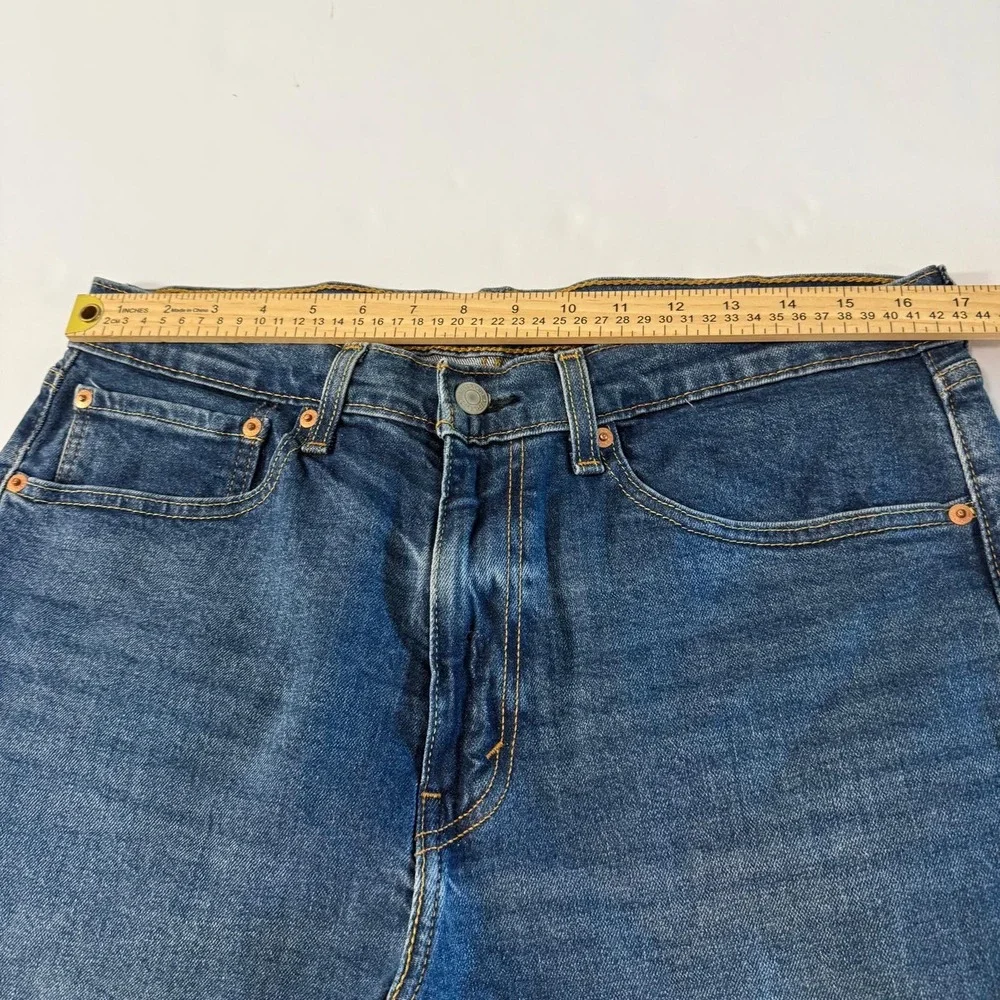 Levis 505 Regular Fit Mens Jeans 34x32 Medium Wash Straight Leg Denim